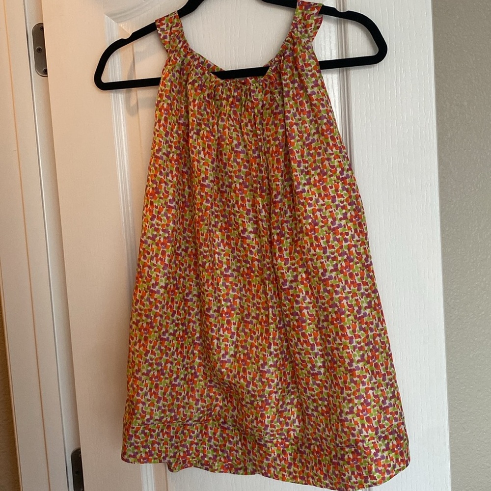 Vintage DStudio Silk Multicolor Sleeveless Top